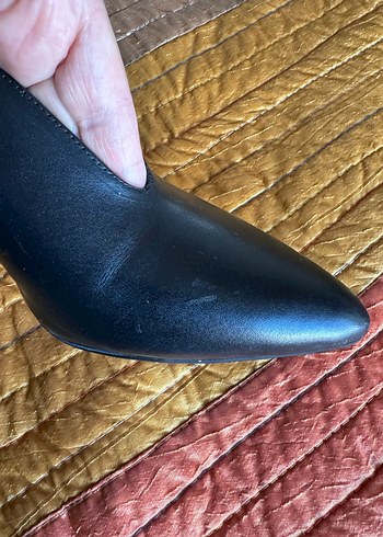 37 Beden siyah Renk Siyah Deri Stiletto Ayakkabısı
