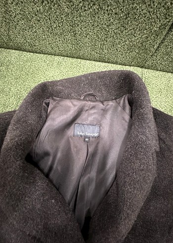 Kahverengi kaşmir kaban. - Görsel 4