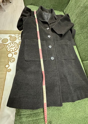 Kahverengi kaşmir kaban. - Görsel 9