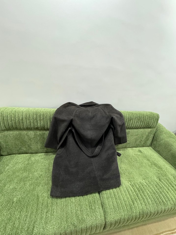 Kahverengi kaşmir kaban. - Görsel 3