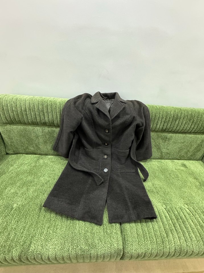 Kahverengi kaşmir kaban. - Görsel 2