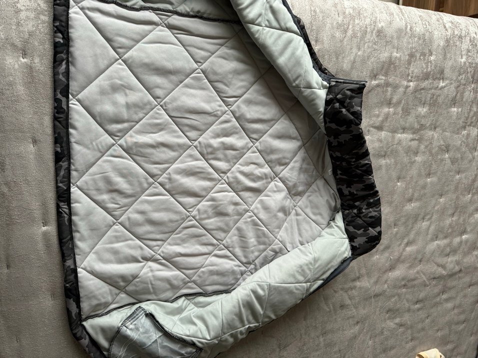 Erkek Gri Kamuflaj Fermuarlı Yelek - Görsel 3