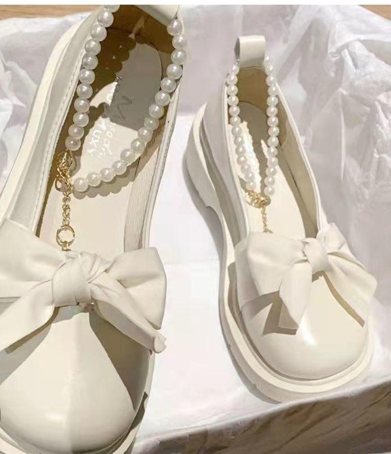 Beyaz Fiyonk Detaylı Kız Çocuk Babet - Görsel 3