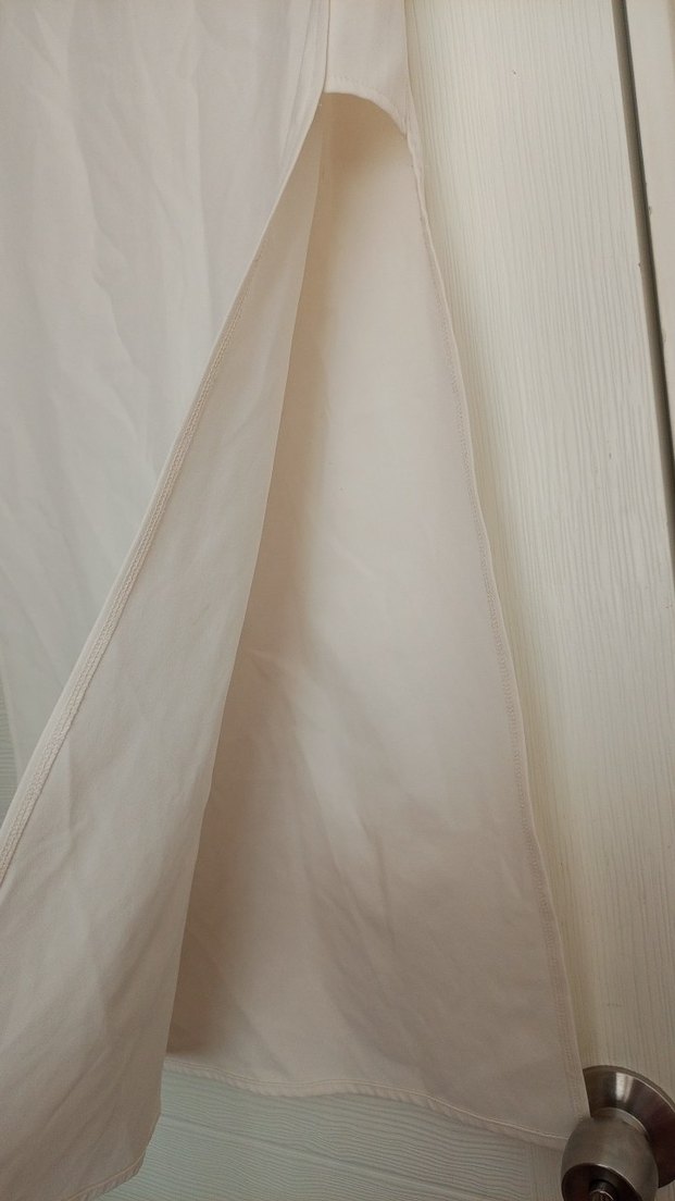 Beyaz Keten Uzun Kolsuz  yelek - Görsel 2