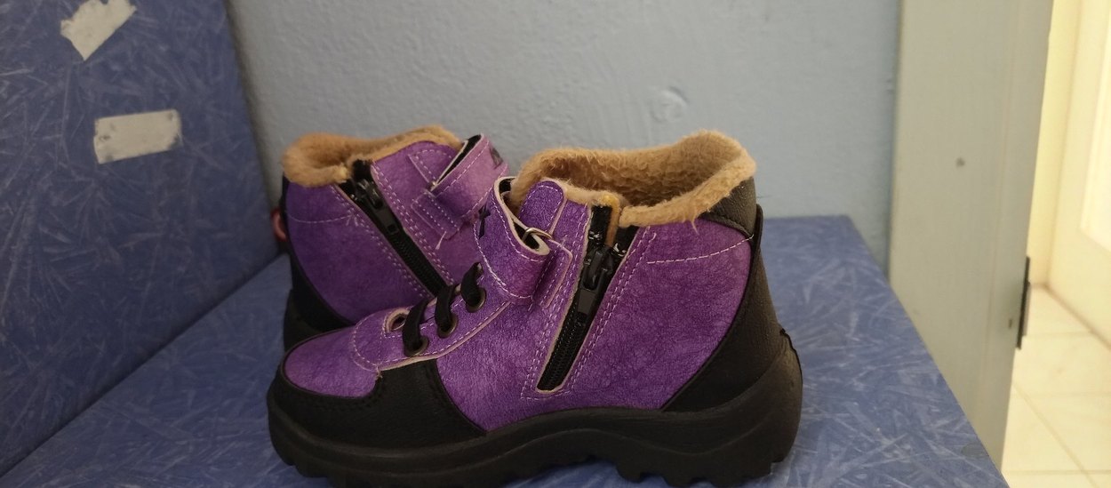 Mor kiz cocuk Botu Velcro Detaylı - Görsel 3