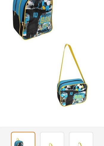 Renkli Futbol Temalı Çocuk Okul Çantası - Görsel 5