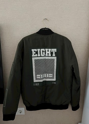 Unisex yeşil fermuarlı ceket - Görsel 3