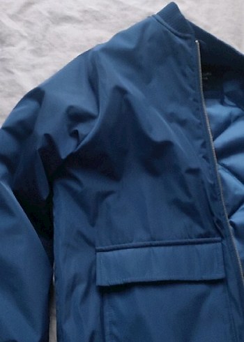 Unisex  Lacivert Fermuarlı  Ceket Mont - Görsel 7