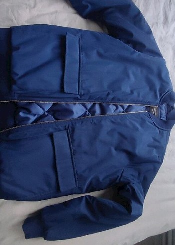 Unisex  Lacivert Fermuarlı  Ceket Mont - Görsel 3