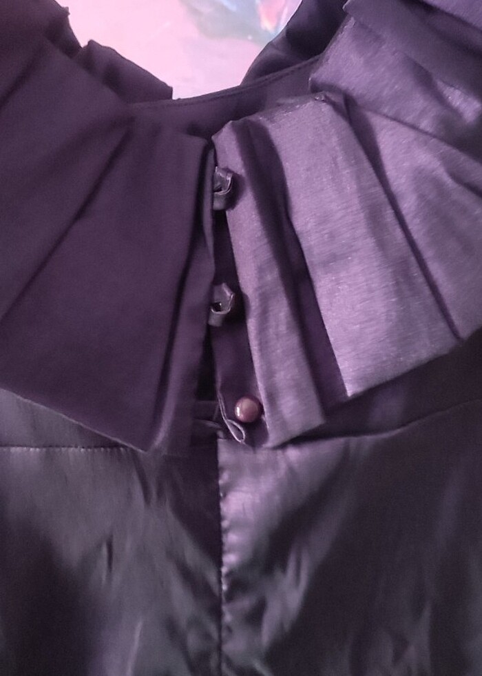 Mor  kalın askılı mini elbise  - Görsel 3