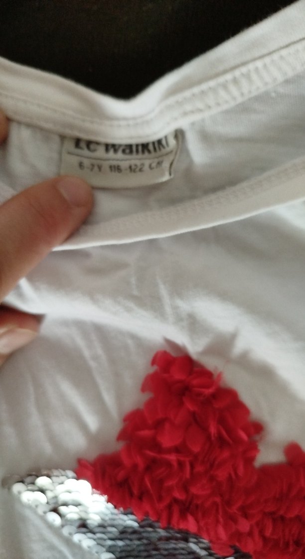 Kız Çocuk Beyaz Uzun Kollu Baskılı Tişört - Görsel 3