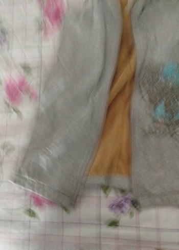 Kız Çocuk Gri Kapüşonlu Fermuarlı Yelek - Görsel 2