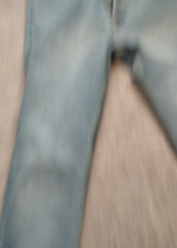 Düğmeli Mavi Erkek  Denim Pantolon - Görsel 4