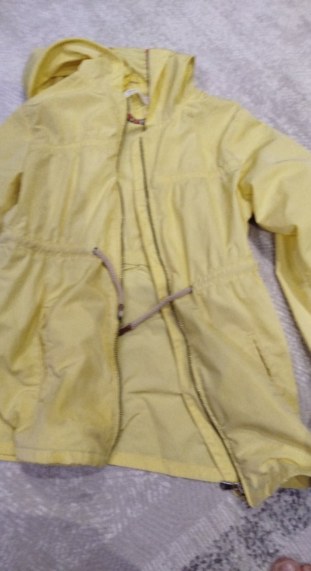 Sarı kız çocuk yağmurluk ceket - Görsel 4