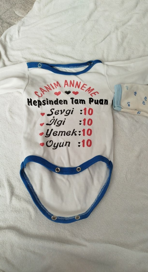 Uzun Kollu Pamuklu Bebek Body - Görsel 2