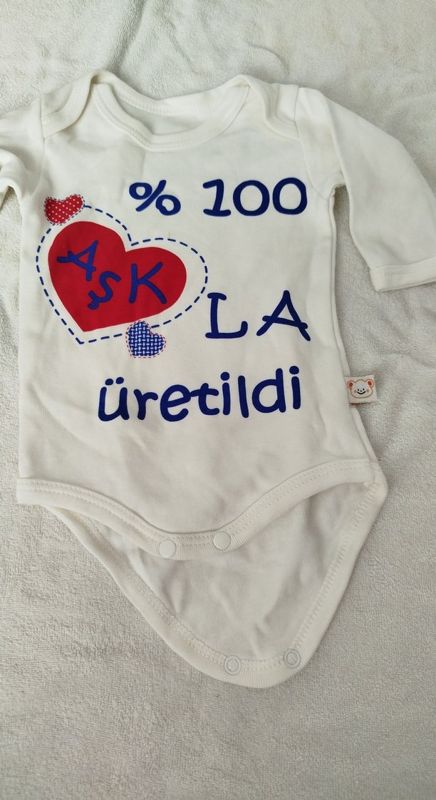 Pamuklu Uzun Kollu Baskılı Bebek Body - Görsel 3