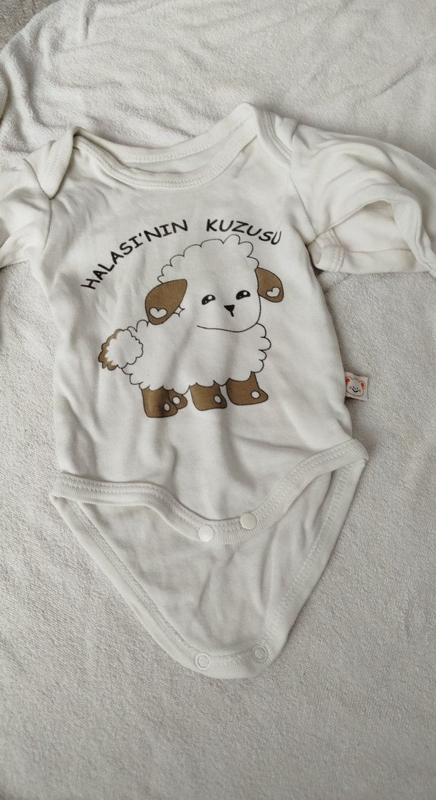 Pamuklu Uzun Kollu Baskılı Bebek Body - Görsel 2