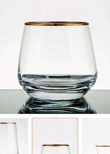 Altın Yaldızlı 12 Kişilik 61 Parça Su Takımı - Görsel 3