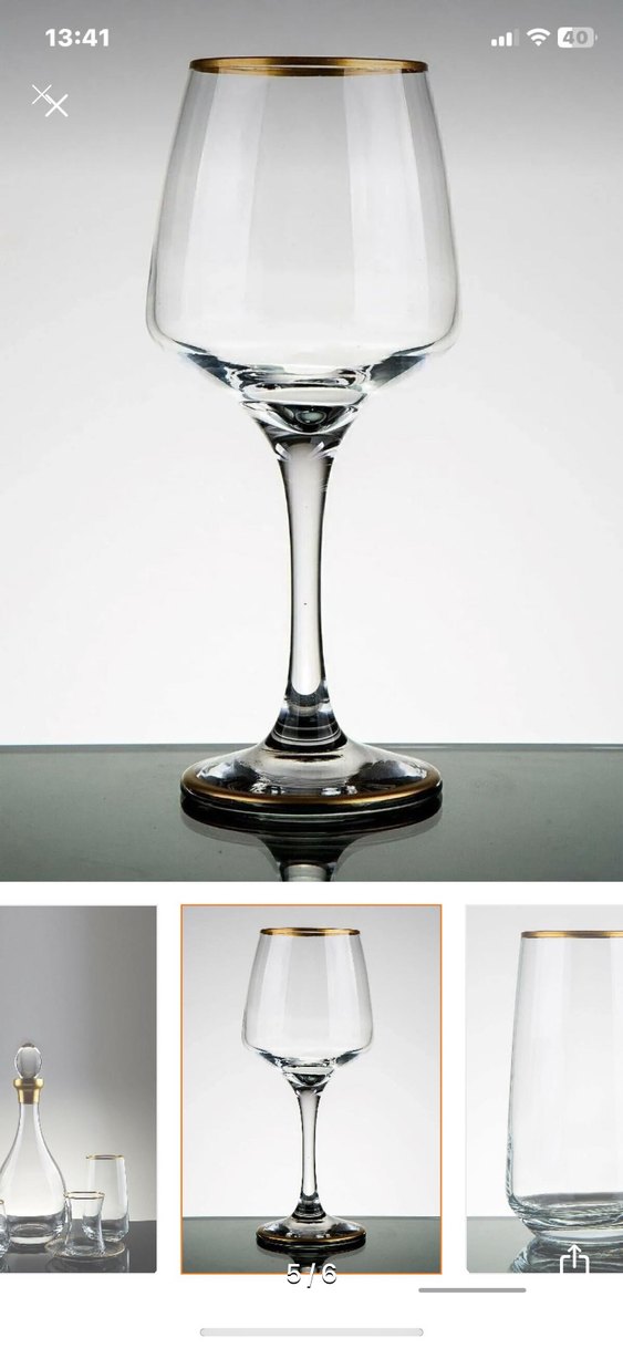 Altın Yaldızlı 12 Kişilik 61 Parça Su Takımı - Görsel 5