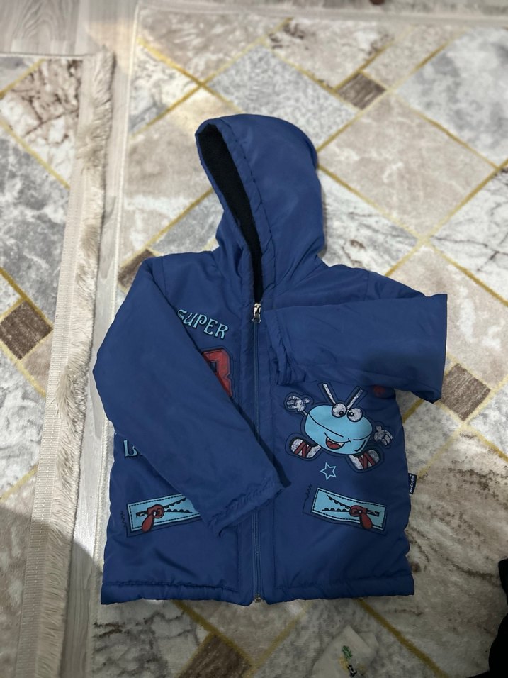 Erkek Çocuk Renkli Baskılı Fermuarlı Ceket - Görsel 3