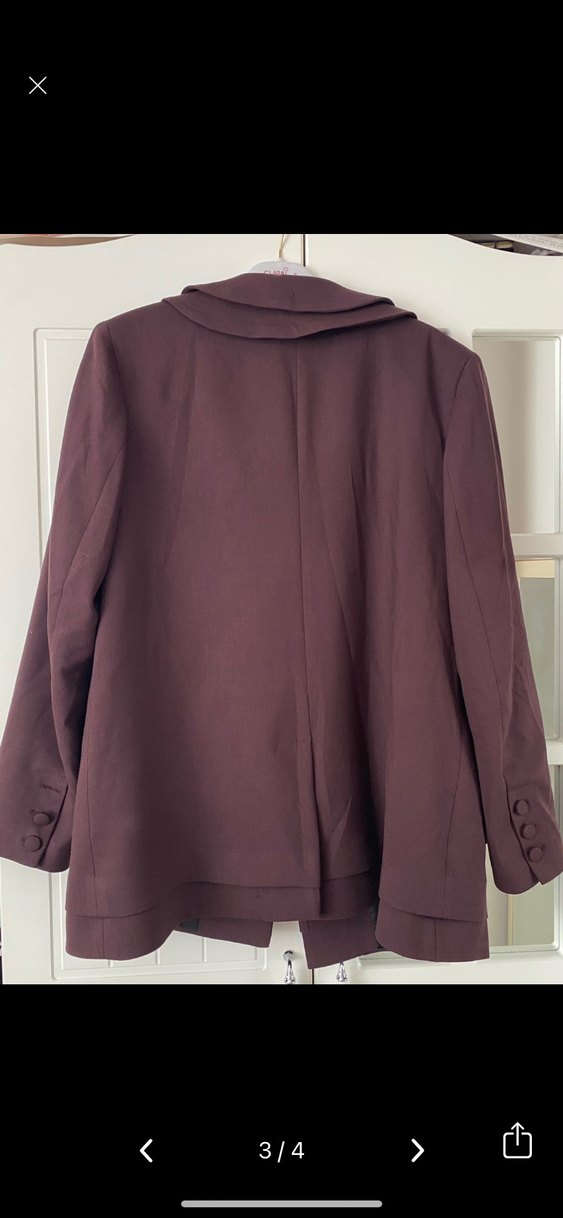 Bordo Kadın Blazer - Görsel 3