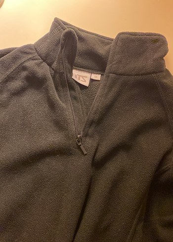 Kadın Siyah Yarım Fermuarlı Polar - Görsel 3