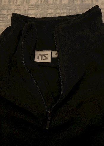 Kadın Siyah Yarım Fermuarlı Polar - Görsel 2