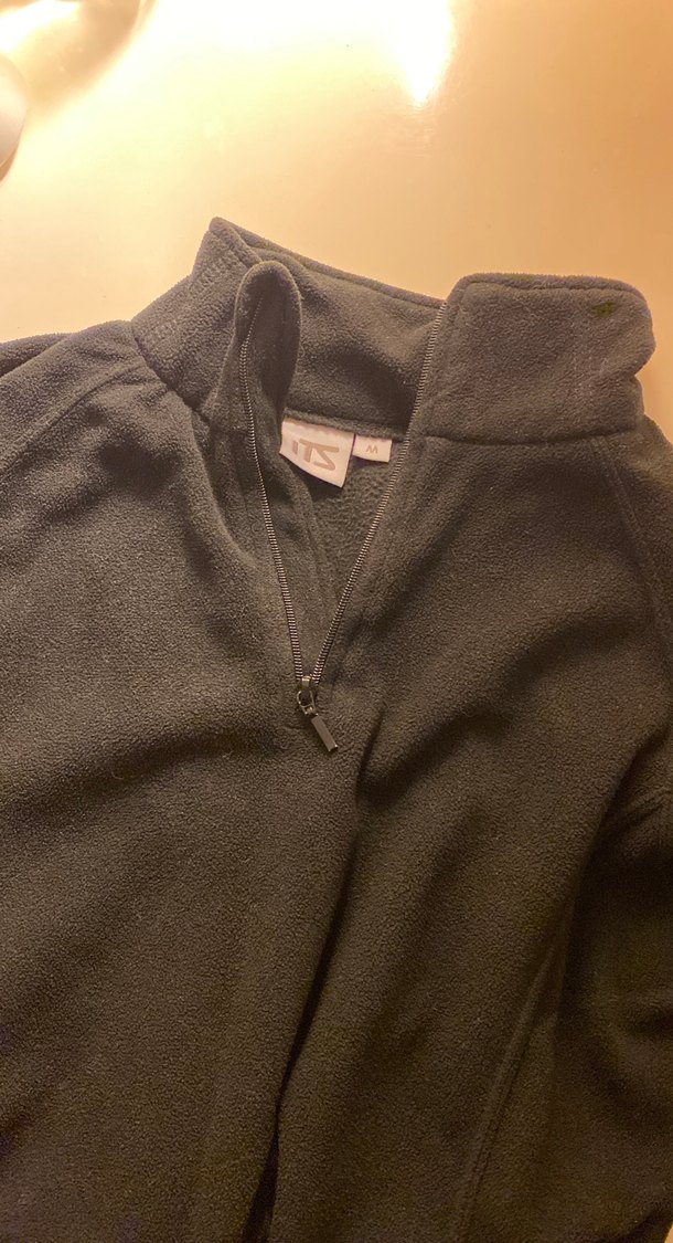 Kadın Siyah Yarım Fermuarlı Polar - Görsel 3