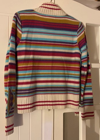 Çok Renkli Vintage Örgü Bohem Kadın Kazak - Görsel 2