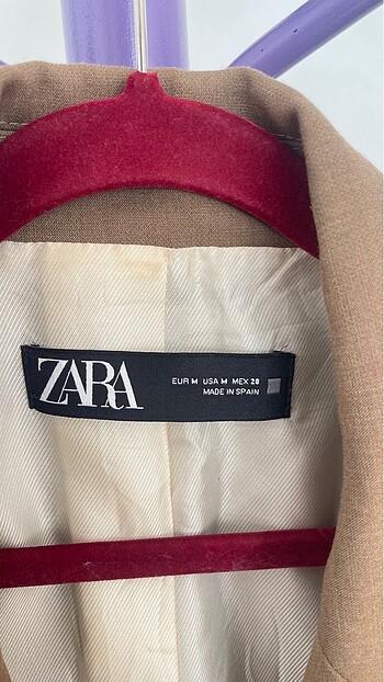 m Beden kahverengi Renk ZARA M BEDEN HAKİ BLAZER