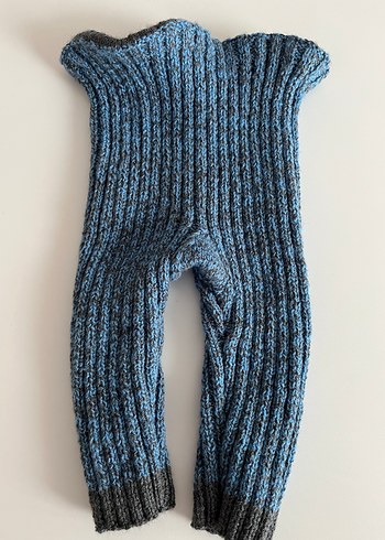 Mavi Gri Çocuk Örgü Tayt - Görsel 3