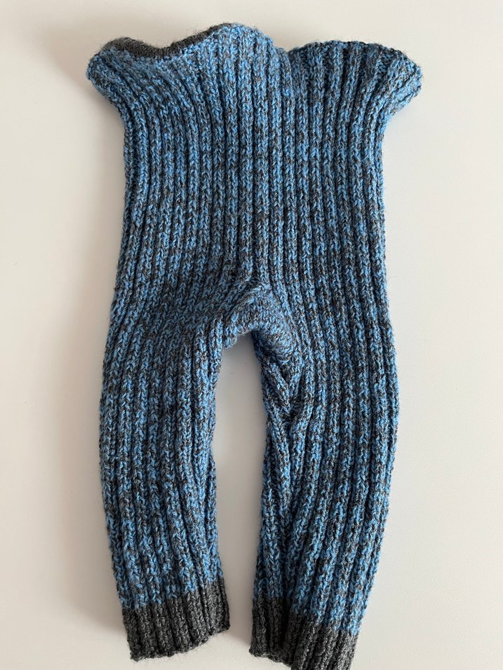 Mavi Gri Çocuk Örgü Tayt - Görsel 3