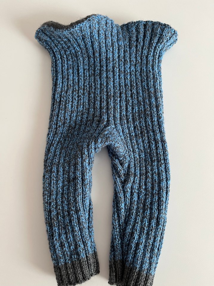 Mavi Gri Çocuk Örgü Tayt - Görsel 2