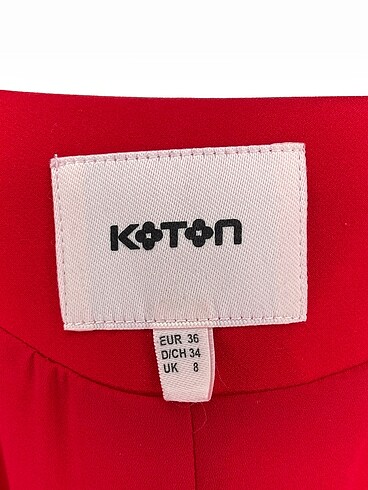 36 Beden kırmızı Renk Koton Blazer %70 İndirimli.