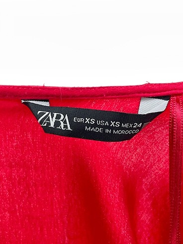 xs Beden kırmızı Renk Zara Kısa Elbise %70 İndirimli.