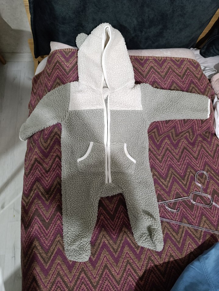 Gri Fermuarlı Erkek Bebek  Tulumu - Görsel 3