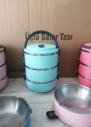 3 KATLI VAKUMLU YEMEK TERMOS SEFER TASİ 