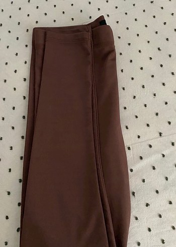 Kahverengi Midi Kadın Tayt - Görsel 3