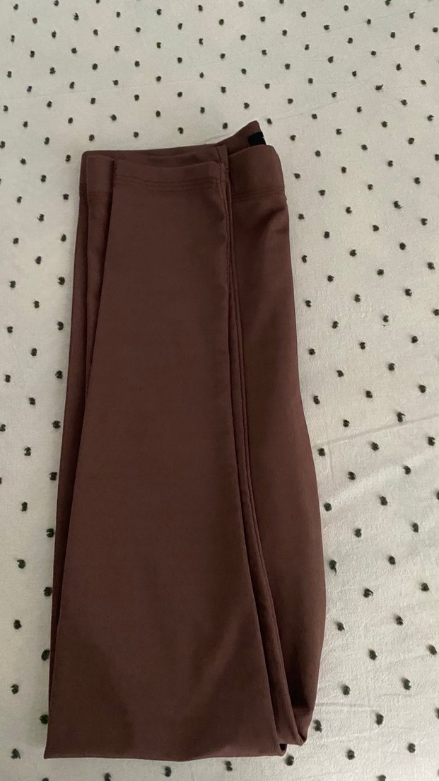 Kahverengi Midi Kadın Tayt - Görsel 3