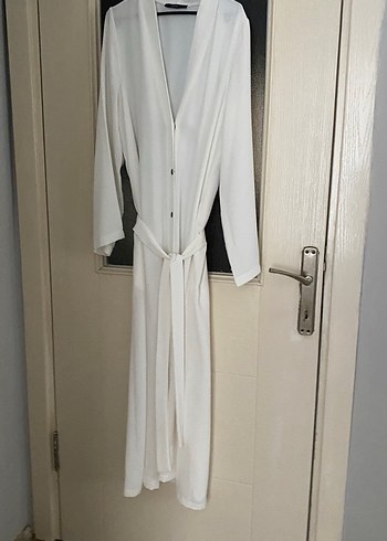 Beyaz abaya - Görsel 6