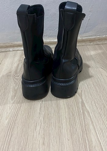 Siyah Platform Topuklu Gotik Kadın Bot - Görsel 8