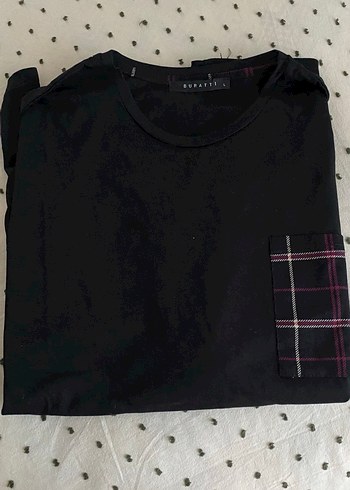 Siyah Erkek Uzun Kollu Salaş Tişört - Görsel 2