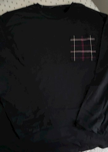 Siyah Erkek Uzun Kollu Salaş Tişört - Görsel 9