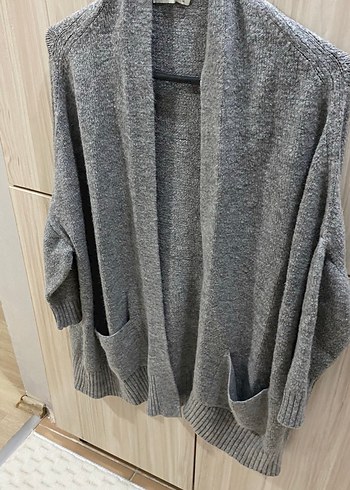 Gri Triko Kadın Hırka - Görsel 4