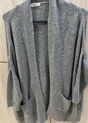 Gri Triko Kadın Hırka - Görsel 9