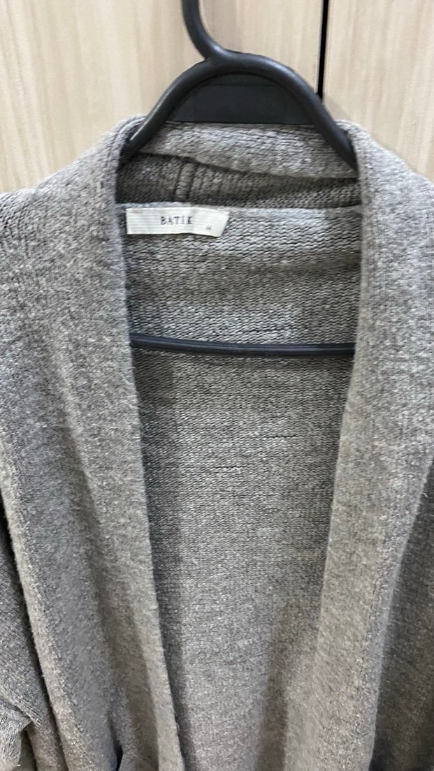 Gri Triko Kadın Hırka - Görsel 3