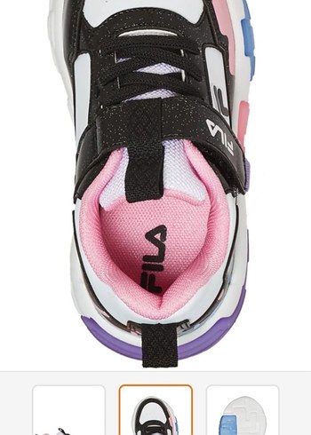 Kız Çocuk Çok Renkli Bağcıklı ve Cırtlı Spor Ayakkabı - Görsel 4