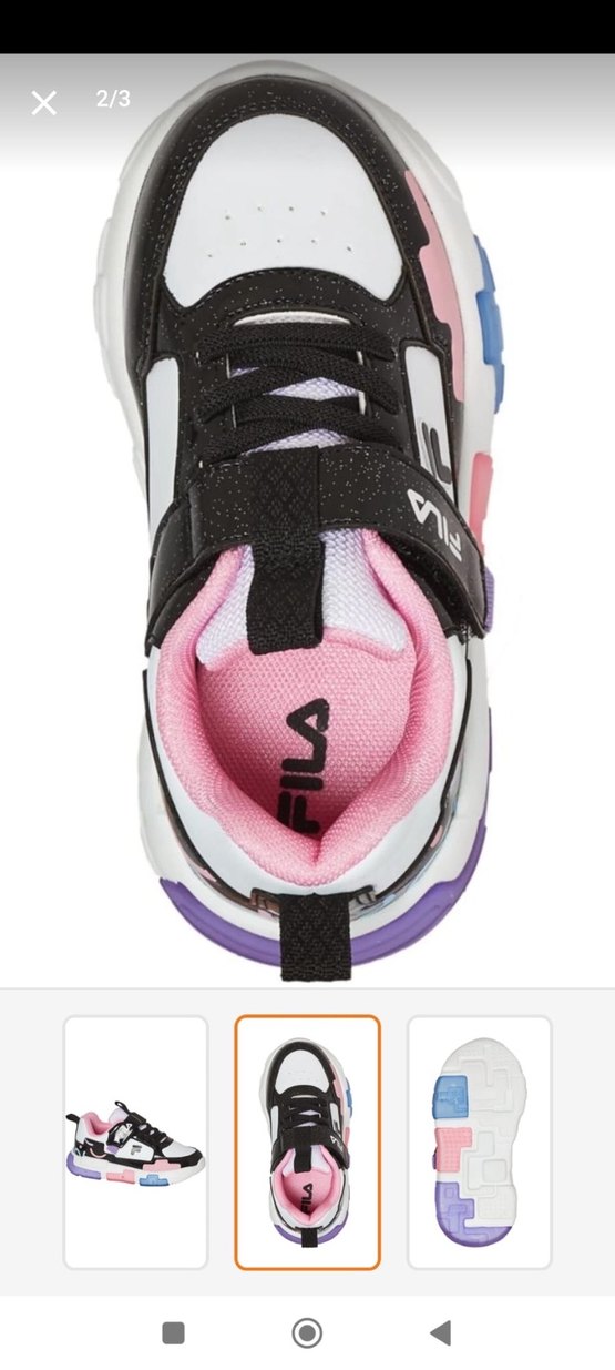 Kız Çocuk Çok Renkli Bağcıklı ve Cırtlı Spor Ayakkabı - Görsel 4