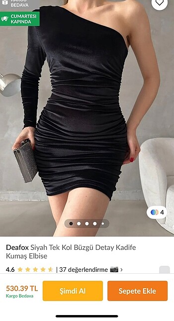 tek kol büzgülü kadife kumaş elbise