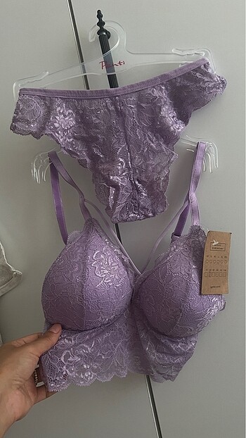 38 Beden Bralet takım